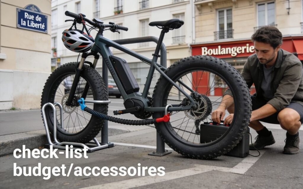 fatbike attaché avec antivol