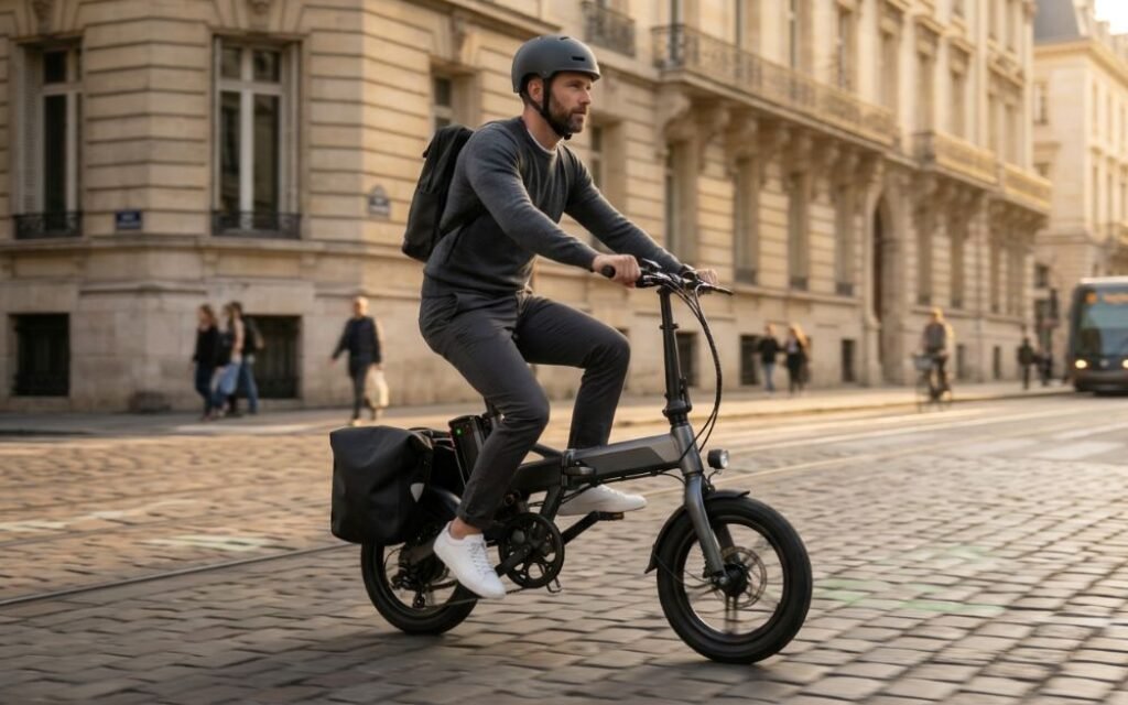 vélo électrique pliant en ville