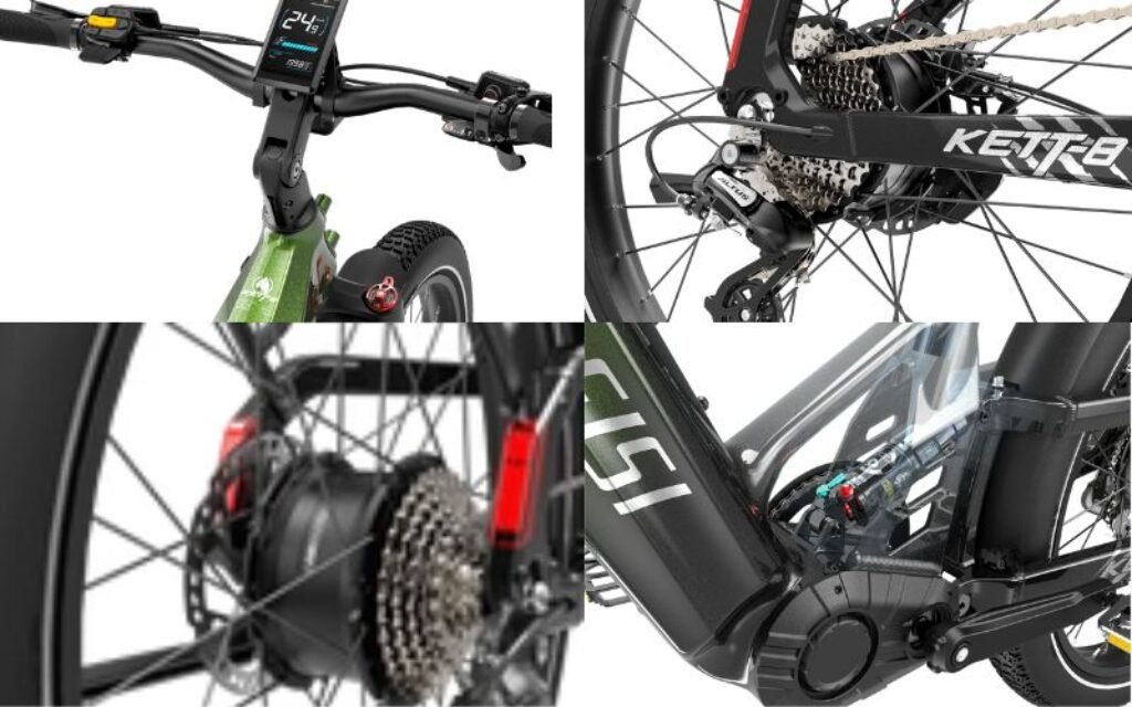 Détails des accessoires du vélo électrique LANKELEISI KETT-8