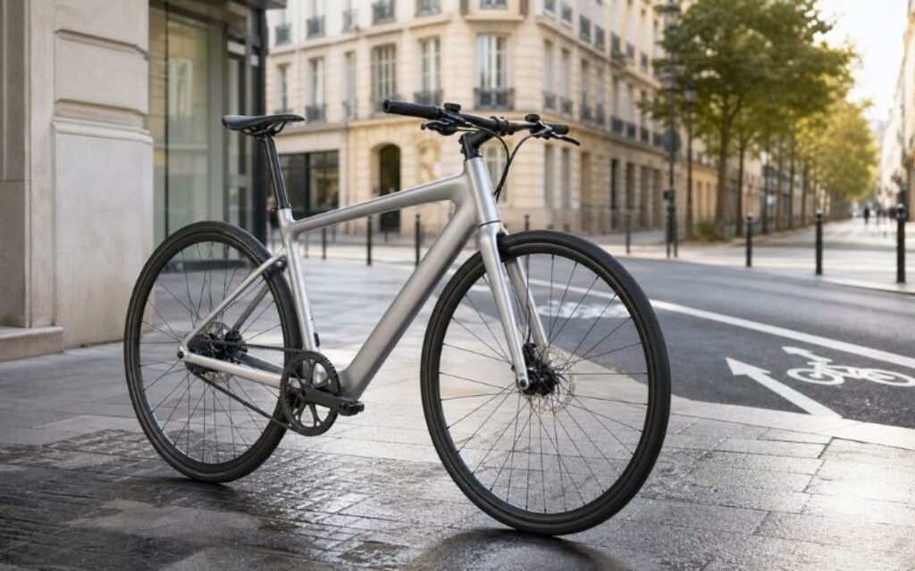 Scène de rue en France avec le Fiido Air vélo électrique