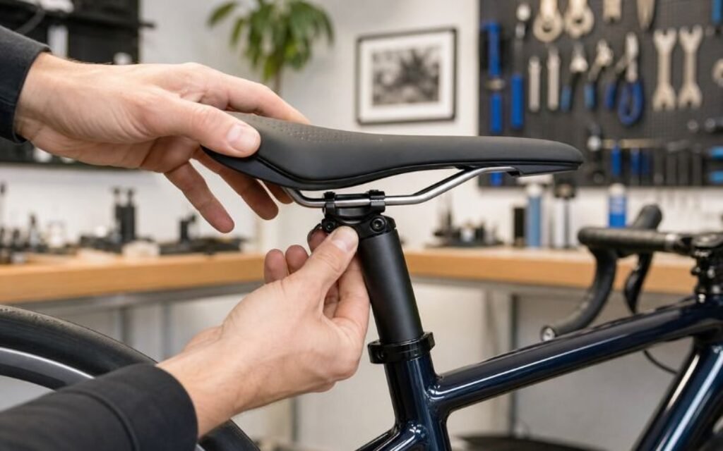 Ajustement du recul de selle sur un vélo